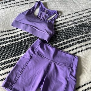 Fabletics Lilac Purple Workout Set
